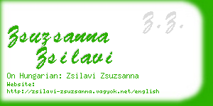 zsuzsanna zsilavi business card